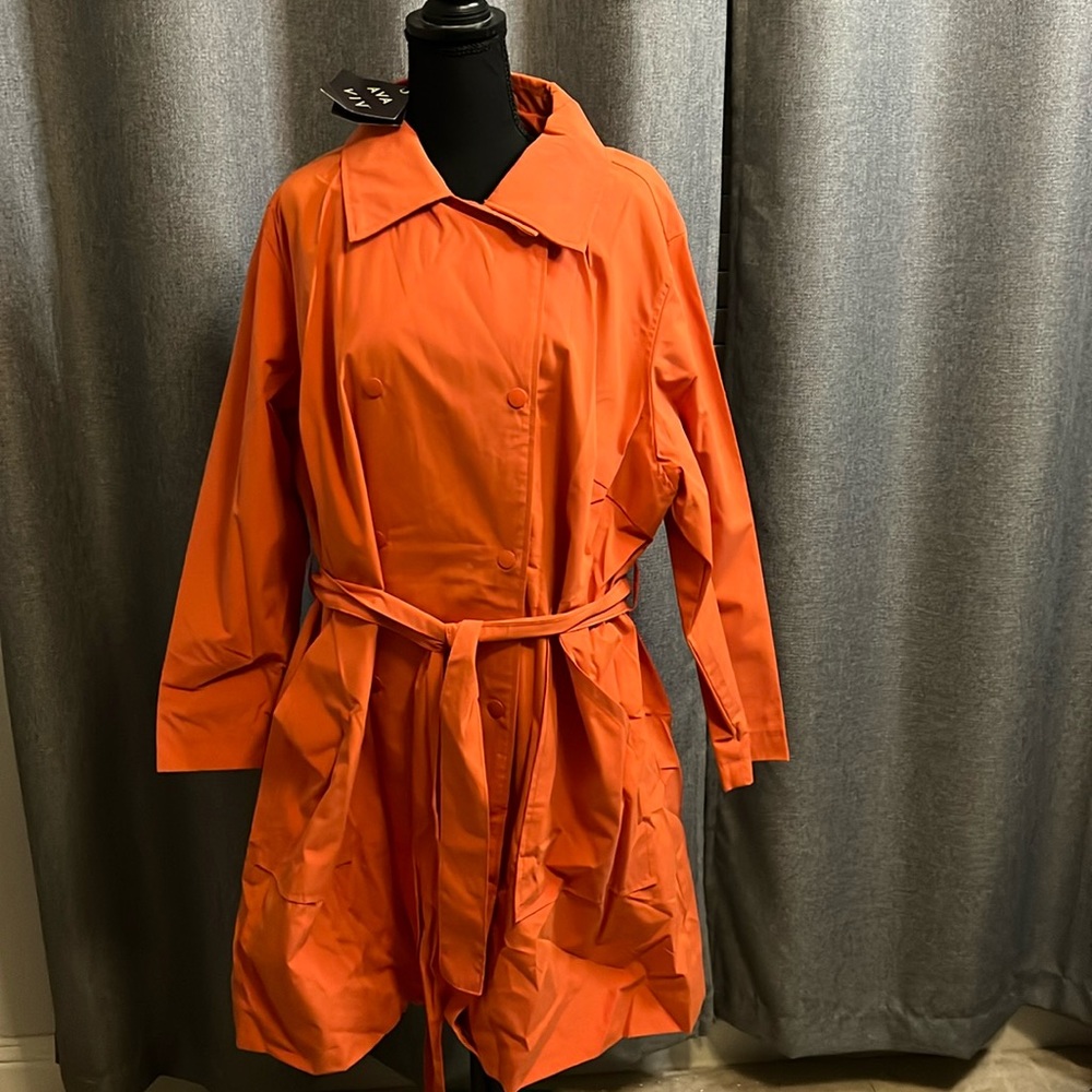 Orange rain coat
